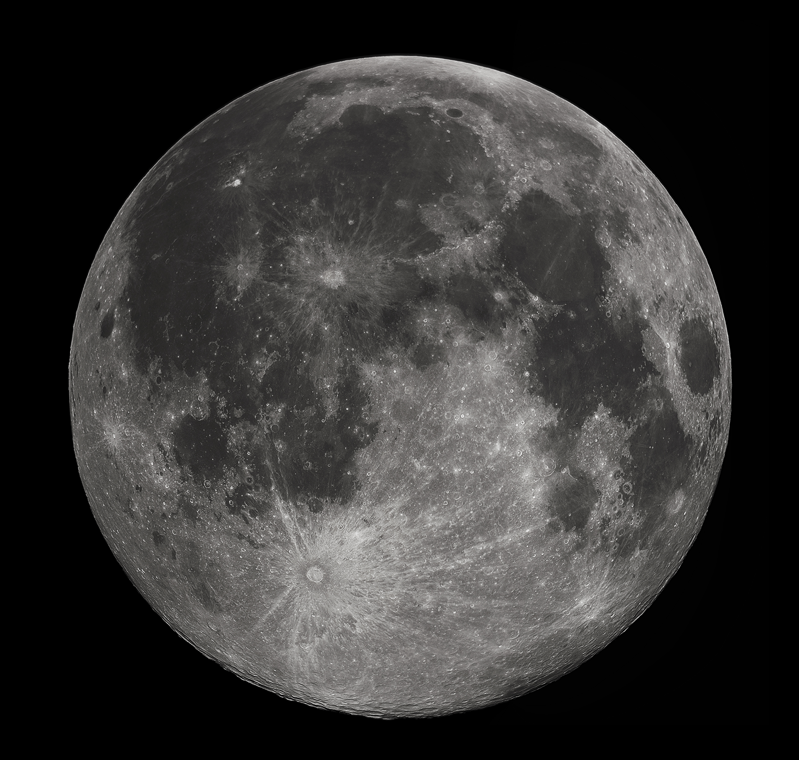 Photographie détaillée de la Pleine Lune montrant sa face visible