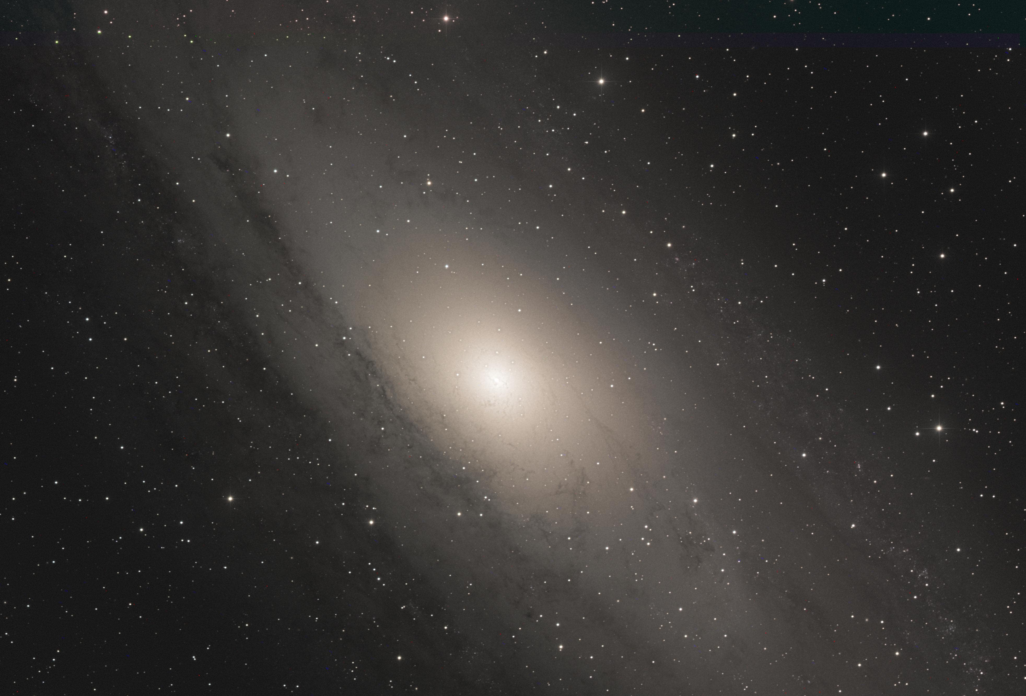 Andromeda Galaxy captured through astronomical imaging